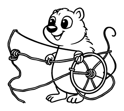 Snare Colouring Page (Kids, Bold & Easy)