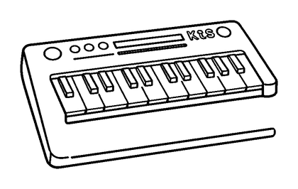 Synthesiser Colouring Page (Kids, Bold & Easy)