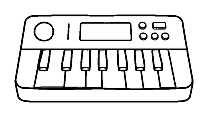 Synthesiser Colouring Page (Kids, Standard)
