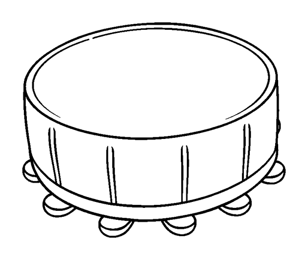 Tambourine Rings colouring page — free printable for kids
