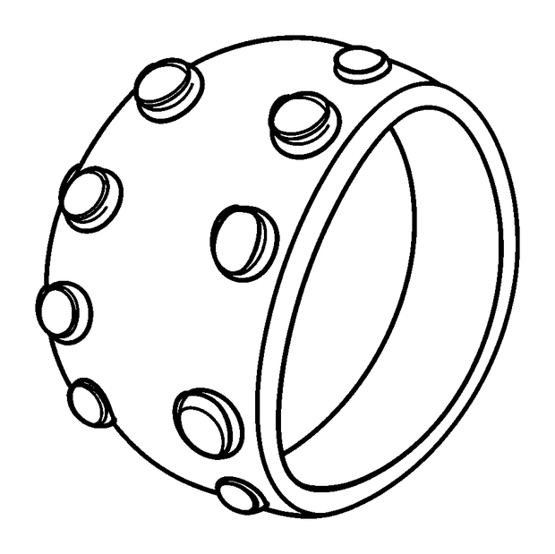 Tambourine Rings colouring page — free printable for toddlers