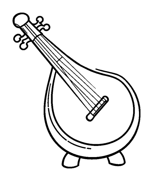 Theremin colouring page — free printable for kids