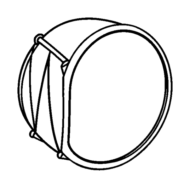 Timpani Drum colouring page — free printable for toddlers