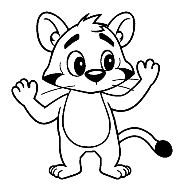 Tom Tom colouring page — free printable for kids