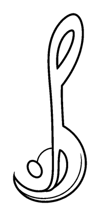 Treble Clef Colouring Page (Kids, Bold & Easy)