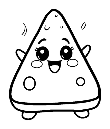 Triangle Beater Colouring Page (Kids, Bold & Easy)
