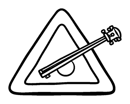 Triangle Instrument Colouring Page (Kids, Standard)