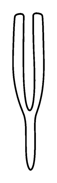 Tuning Fork colouring page — free printable for kids