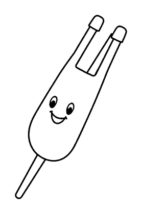 Tuning Fork Colouring Page (Toddler, Bold & Easy)