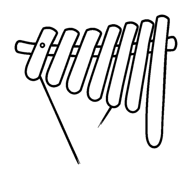 Vibraphone colouring page — free printable for kids