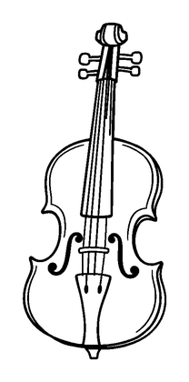 Violin Colouring Page (Kids, Standard)