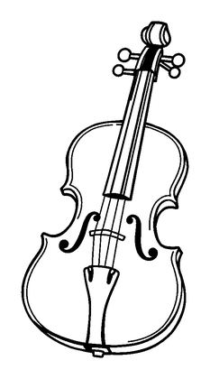 Violin Colouring Page (Kids, Standard)
