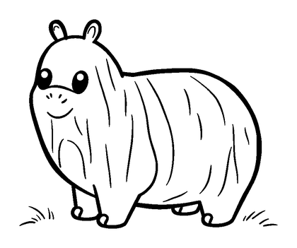 Wood Block Colouring Page (Kids, Bold & Easy)