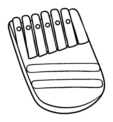 Xylophone Colouring Page (Kids, Bold & Easy)