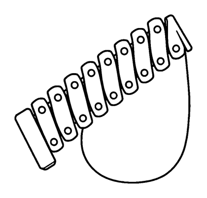 Xylophone Colouring Page (Toddler, Bold & Easy)