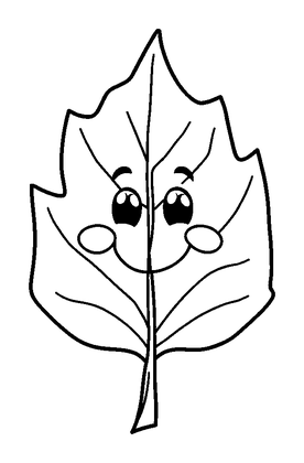 Autumn Leaf Colouring Page (Kids, Bold & Easy)
