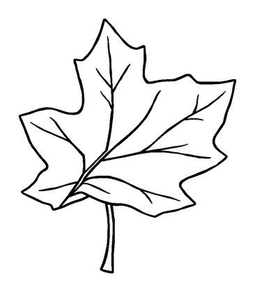 Autumn Leaf Colouring Page (Kids, Standard)