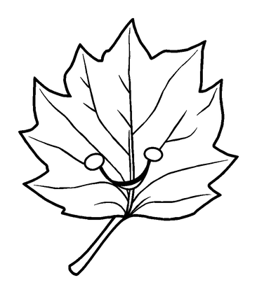 Autumn Leaf Colouring Page (Toddler, Bold & Easy)
