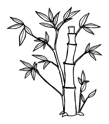 Bamboo Colouring Page (Kids, Bold & Easy)