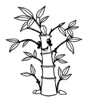Bamboo Colouring Page (Kids, Standard)