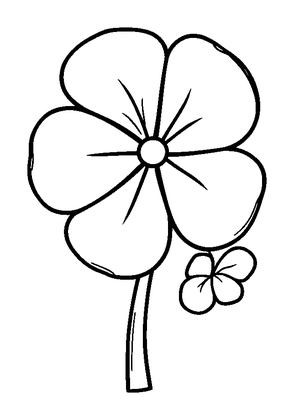 Clover Colouring Page (Kids, Standard)