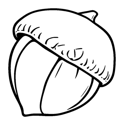 Conker Shell Colouring Page (Kids, Bold & Easy)