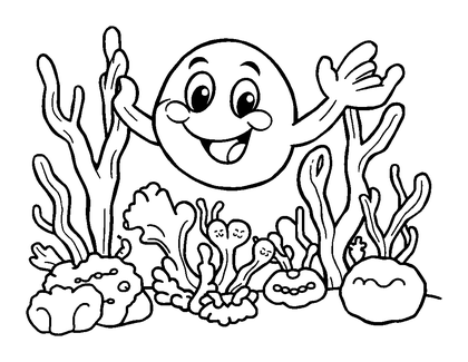 Coral Reef Colouring Page (Kids, Standard)