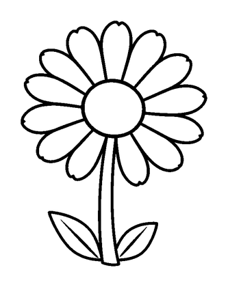 Daisy Colouring Page (Kids, Bold & Easy)