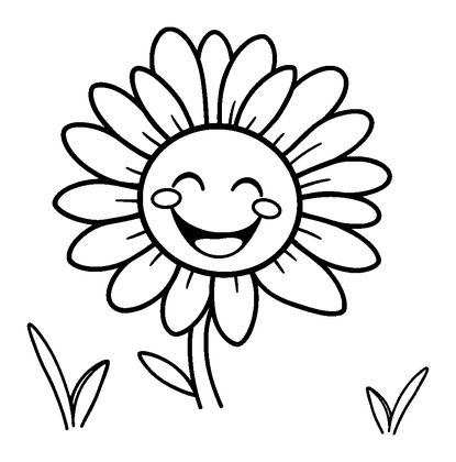Daisy Colouring Page (Kids, Standard)