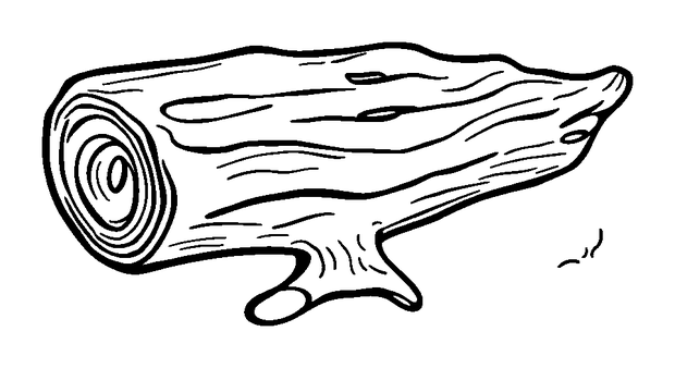 Driftwood colouring page — free printable for kids