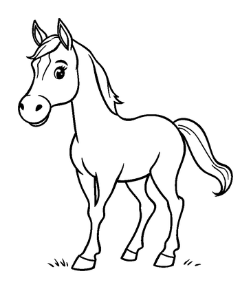 Horse Chestnut Colouring Page (Kids, Standard)