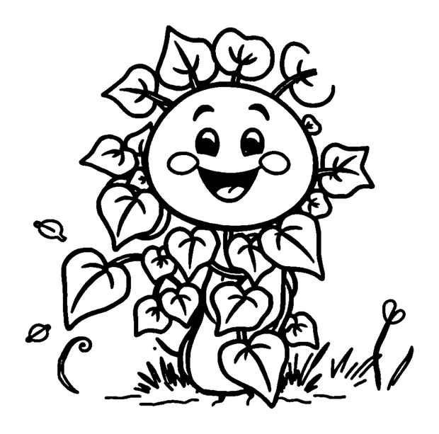 Ivy Vine colouring page — free printable for toddlers