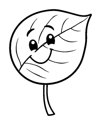 Leaf Colouring Page (Toddler, Standard)