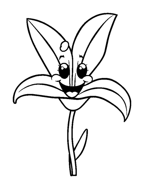 Lily colouring page — free printable for kids