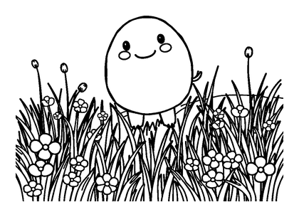 Meadow Colouring Page (Toddler, Bold & Easy)
