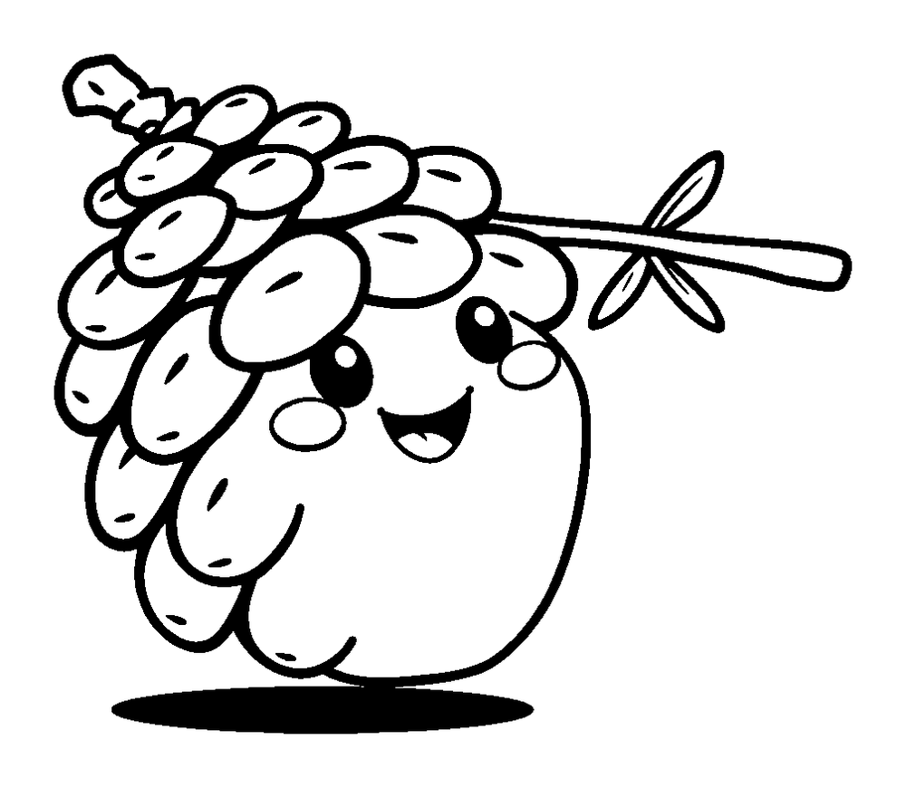 Pinecone colouring page — free printable for kids