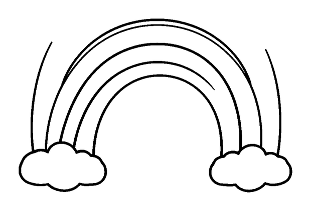 Rainbow colouring page — free printable for kids