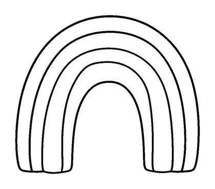 Rainbow Colouring Page (Toddler, Standard)