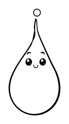 Raindrop Colouring Page (Kids, Standard)