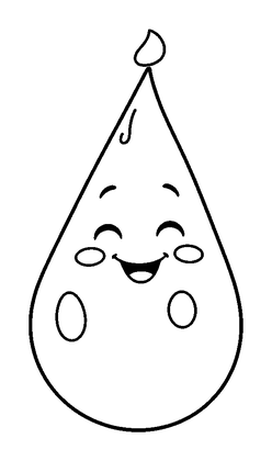 Raindrop Colouring Page (Toddler, Bold & Easy)