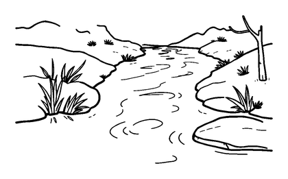River Colouring Page (Kids, Standard)