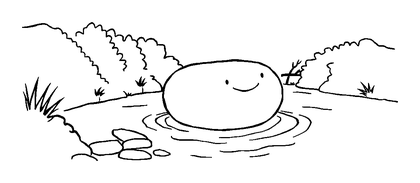 River Colouring Page (Toddler, Bold & Easy)