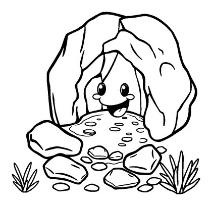 Rock Pool Colouring Page (Kids, Standard)