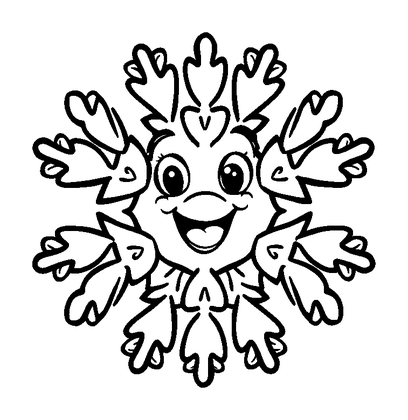 Snowflake Colouring Page (Kids, Standard)