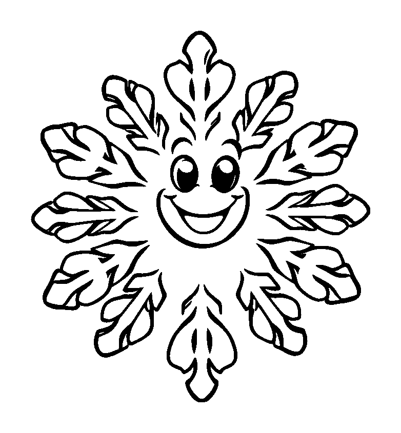 Snowflake colouring page — free printable for toddlers