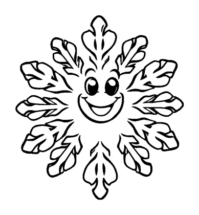 Snowflake Colouring Page (Toddler, Bold & Easy)
