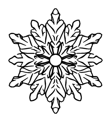 Snowflake Colouring Page (Toddler, Bold & Easy)