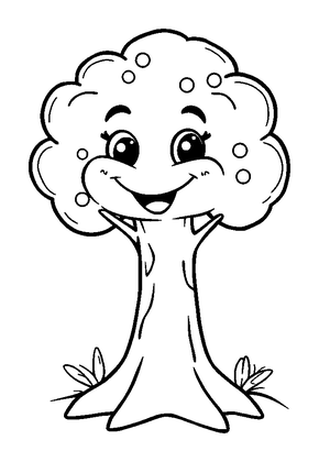 Tree Colouring Page (Kids, Standard)