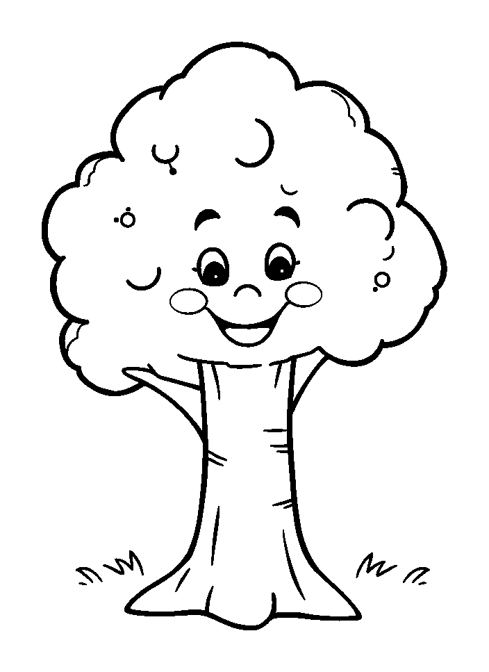 Tree colouring page — free printable for toddlers