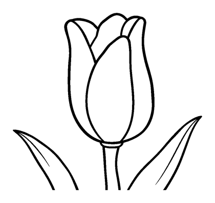 Tulip Colouring Page (Kids, Bold & Easy)